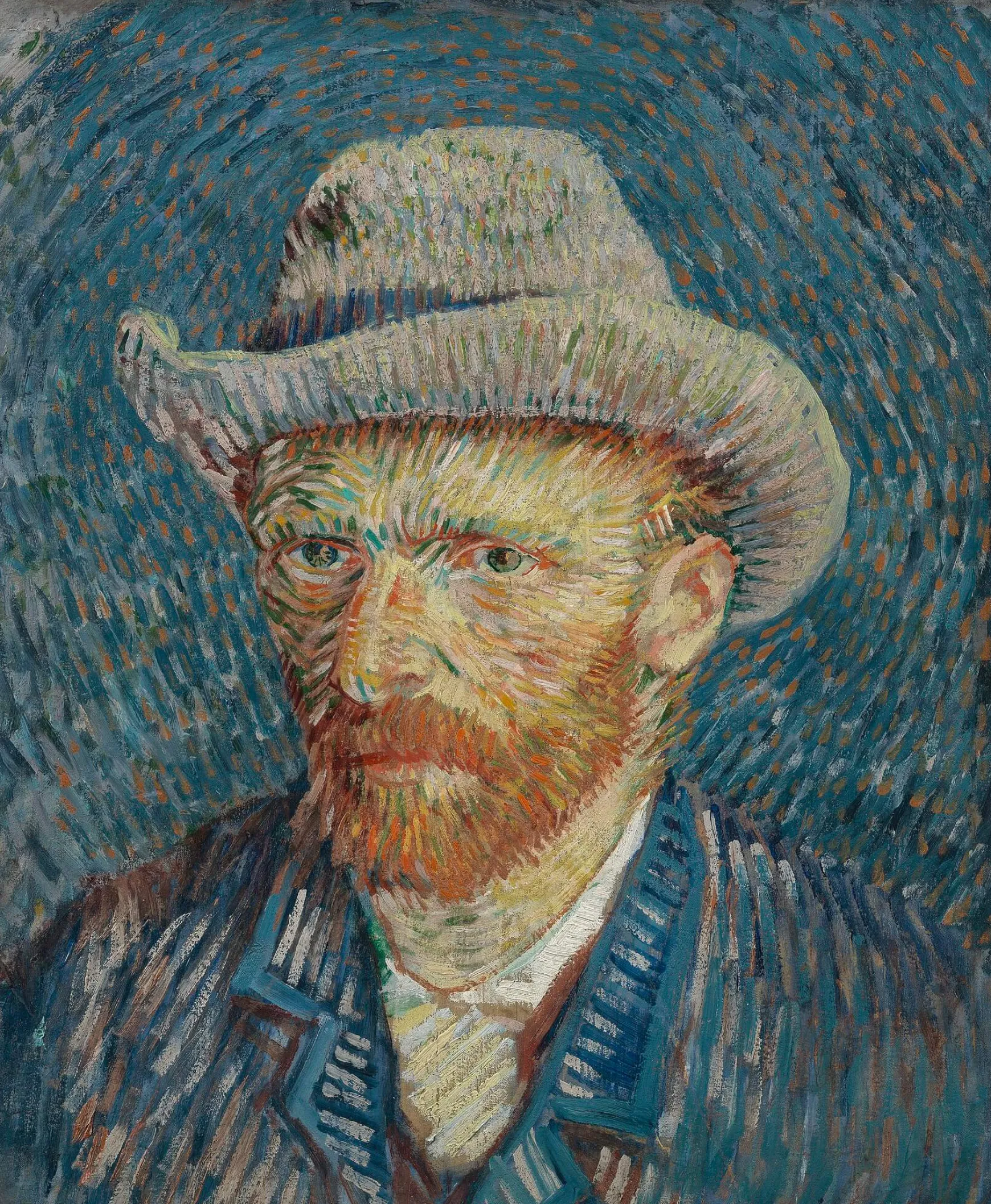 Galerie Mont Van Gogh<Autoportrait au chapeau de feutre gris - Vincent Van Gogh