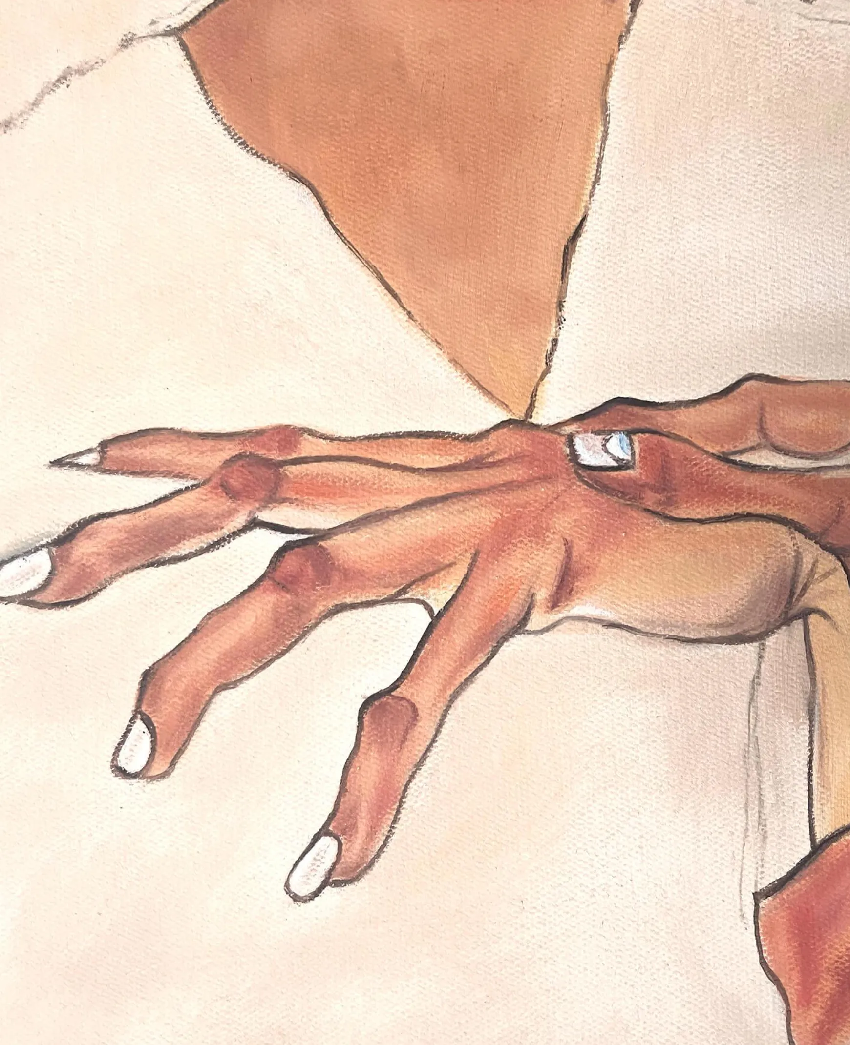 Galerie Mont Schiele<Autoportrait aux mains jointes sur la poitrine - Egon Schiele