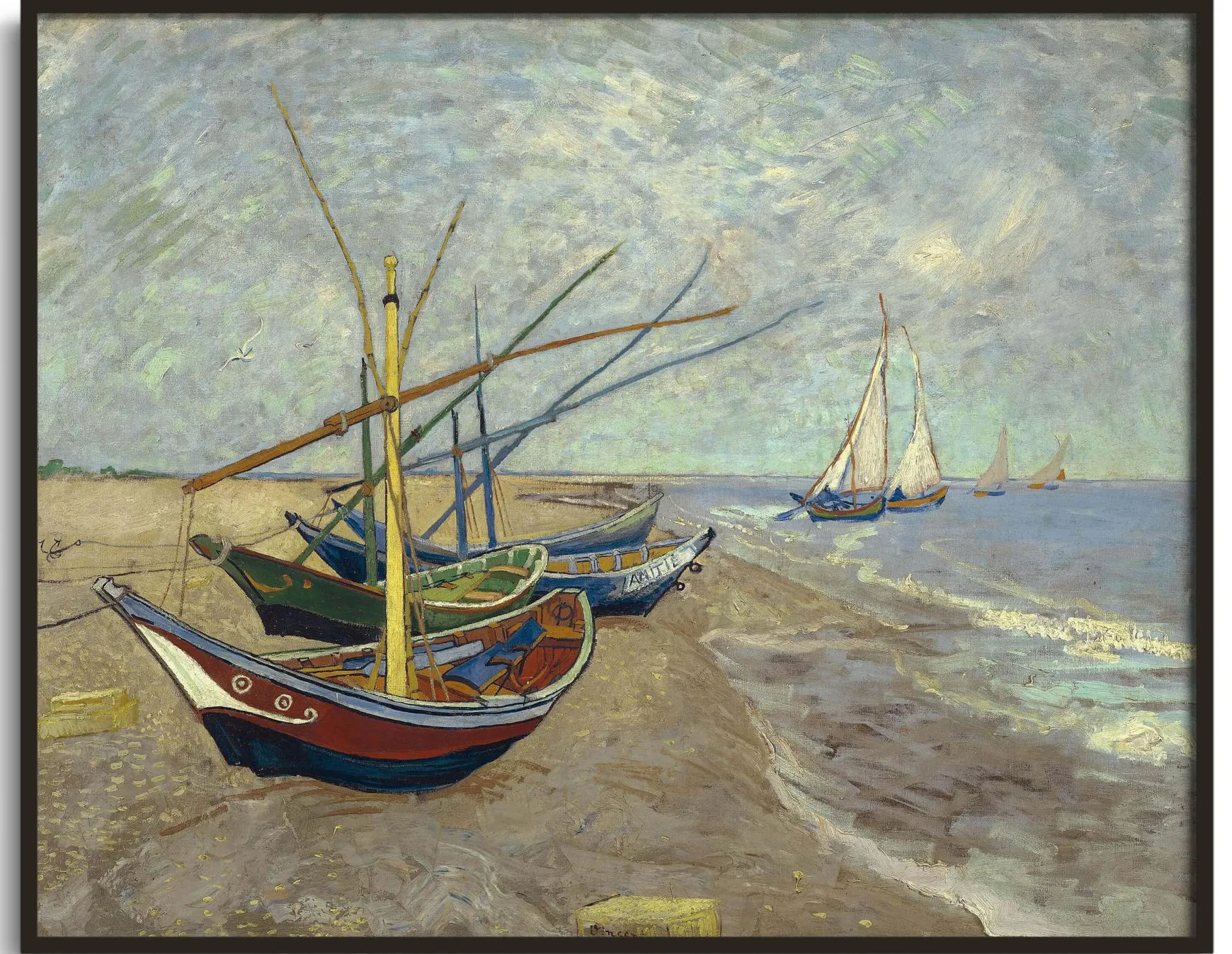 Galerie Mont Van Gogh<Bateaux de pêche sur la plage des Saintes-Maries - Vincent Van Gogh