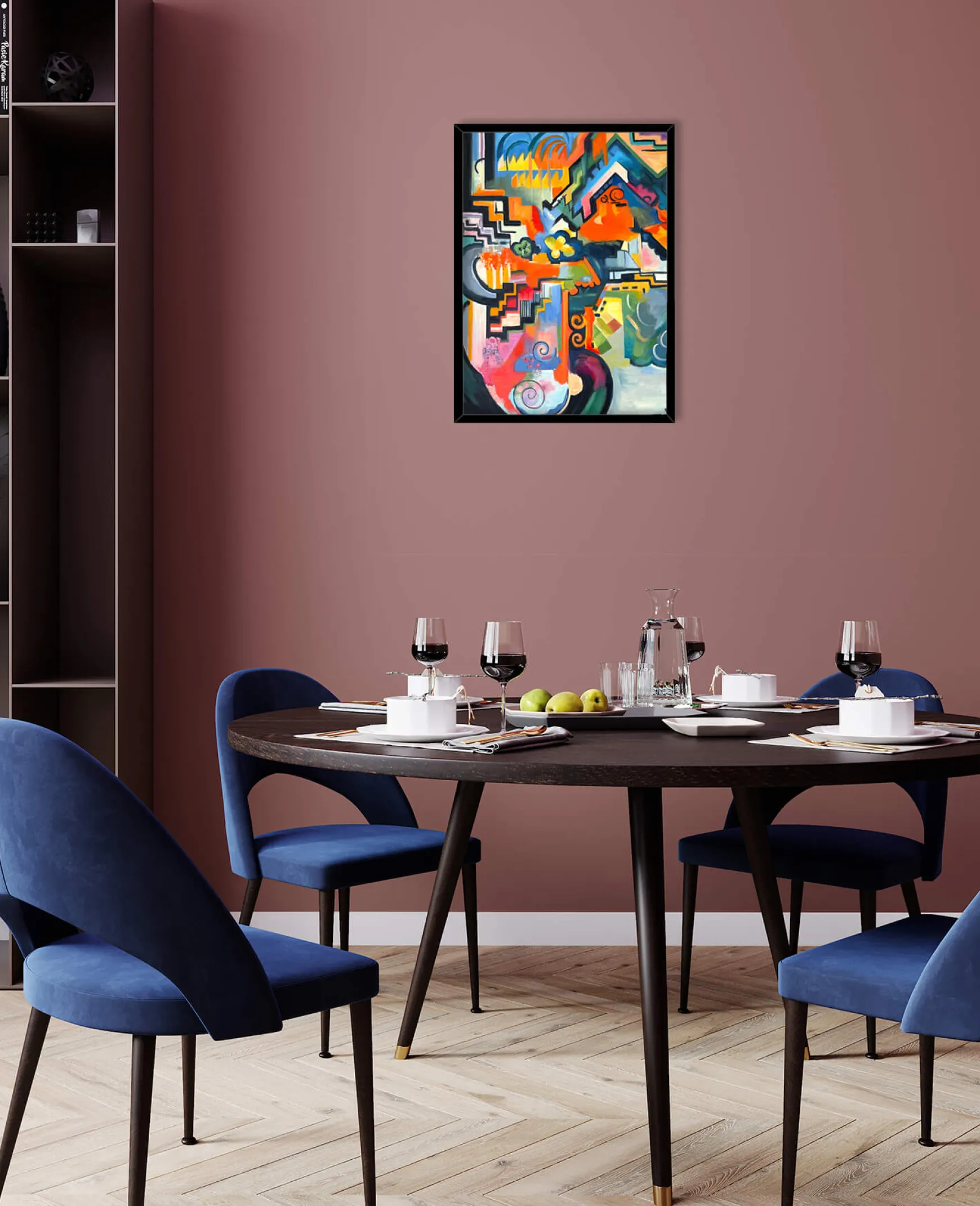 Galerie Mont Macke<Composition colorée hommage à Bach - August Macke