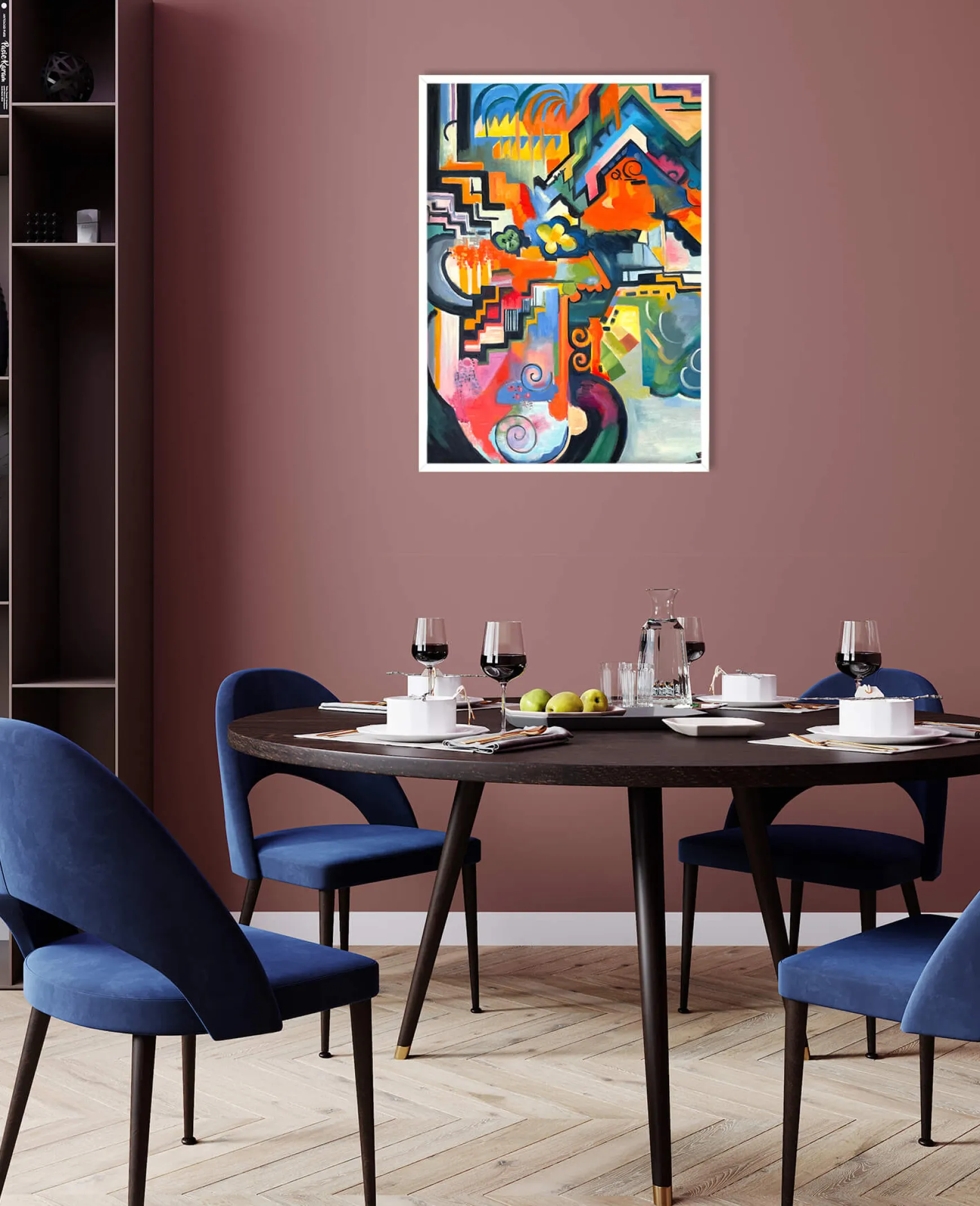 Galerie Mont Macke<Composition colorée hommage à Bach - August Macke