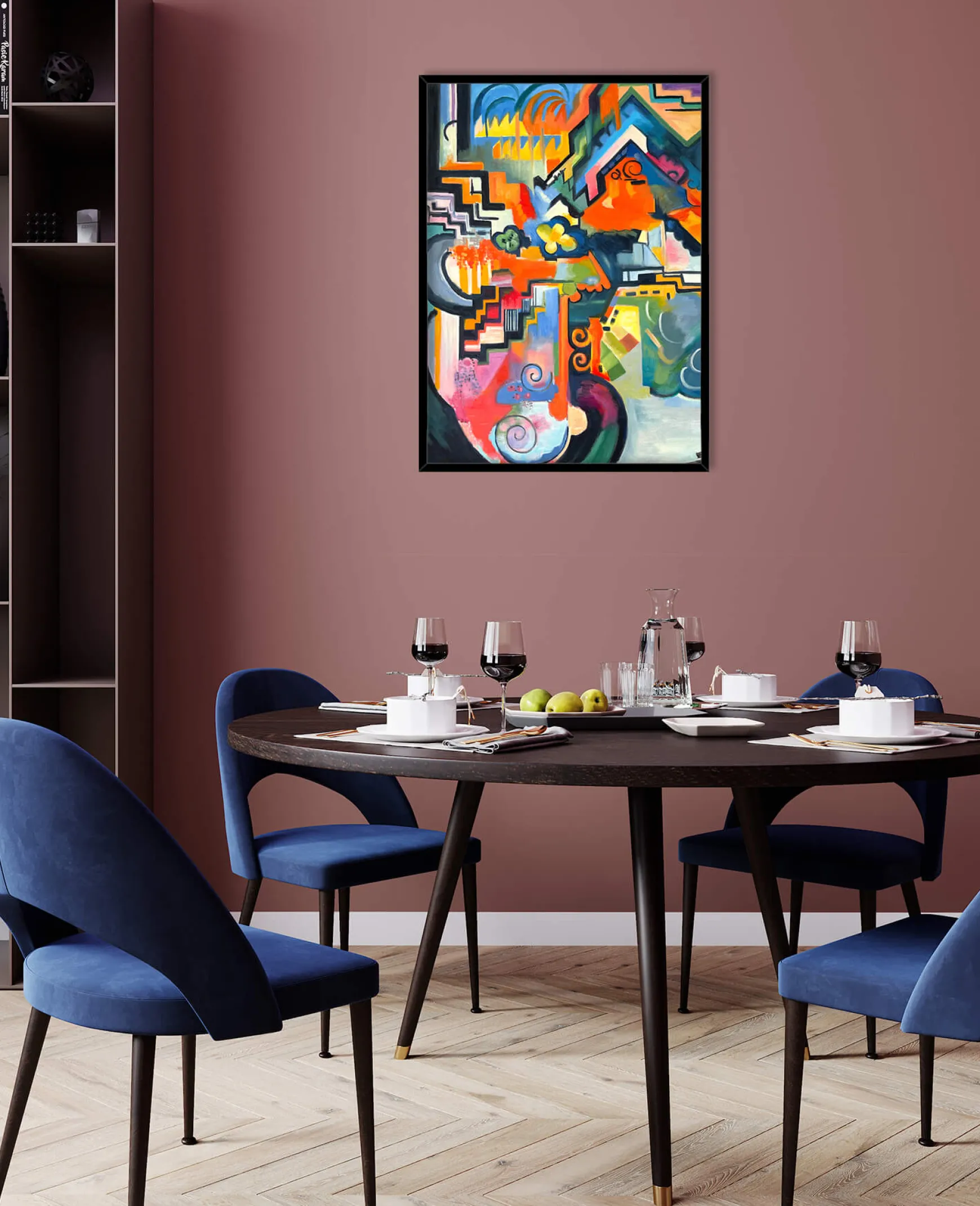 Galerie Mont Macke<Composition colorée hommage à Bach - August Macke