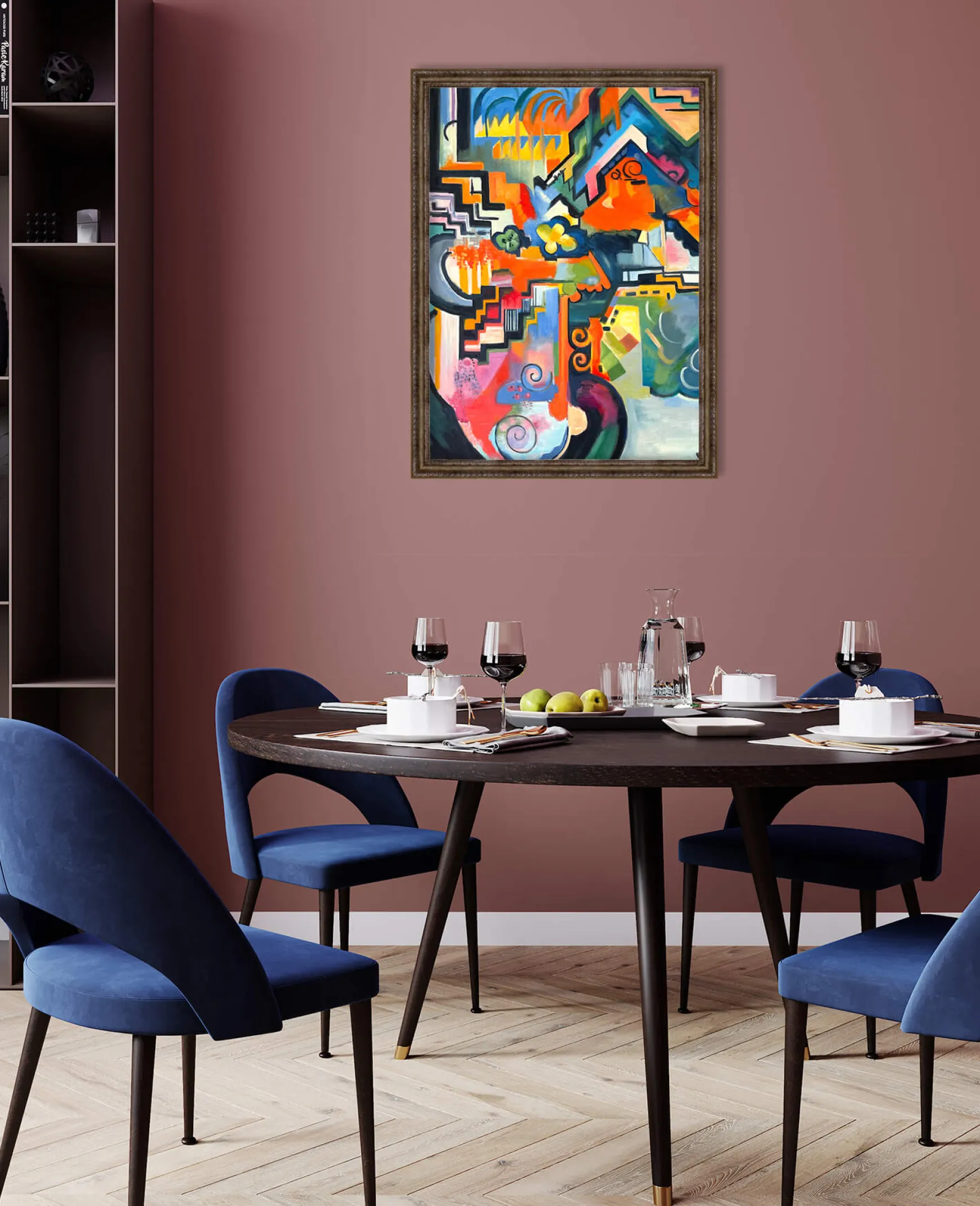 Galerie Mont Macke<Composition colorée hommage à Bach - August Macke