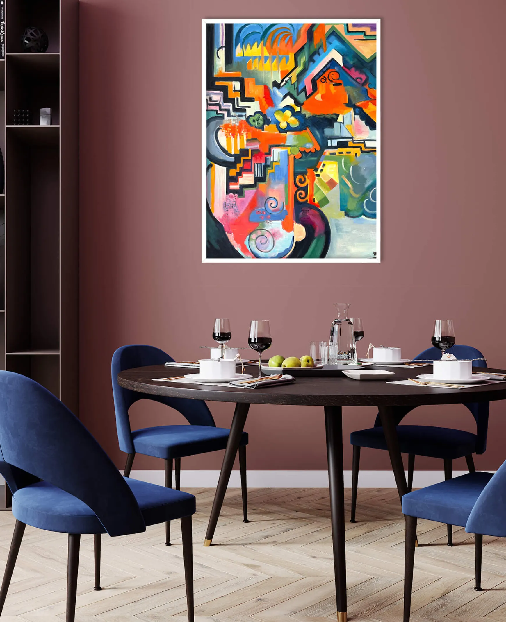 Galerie Mont Macke<Composition colorée hommage à Bach - August Macke