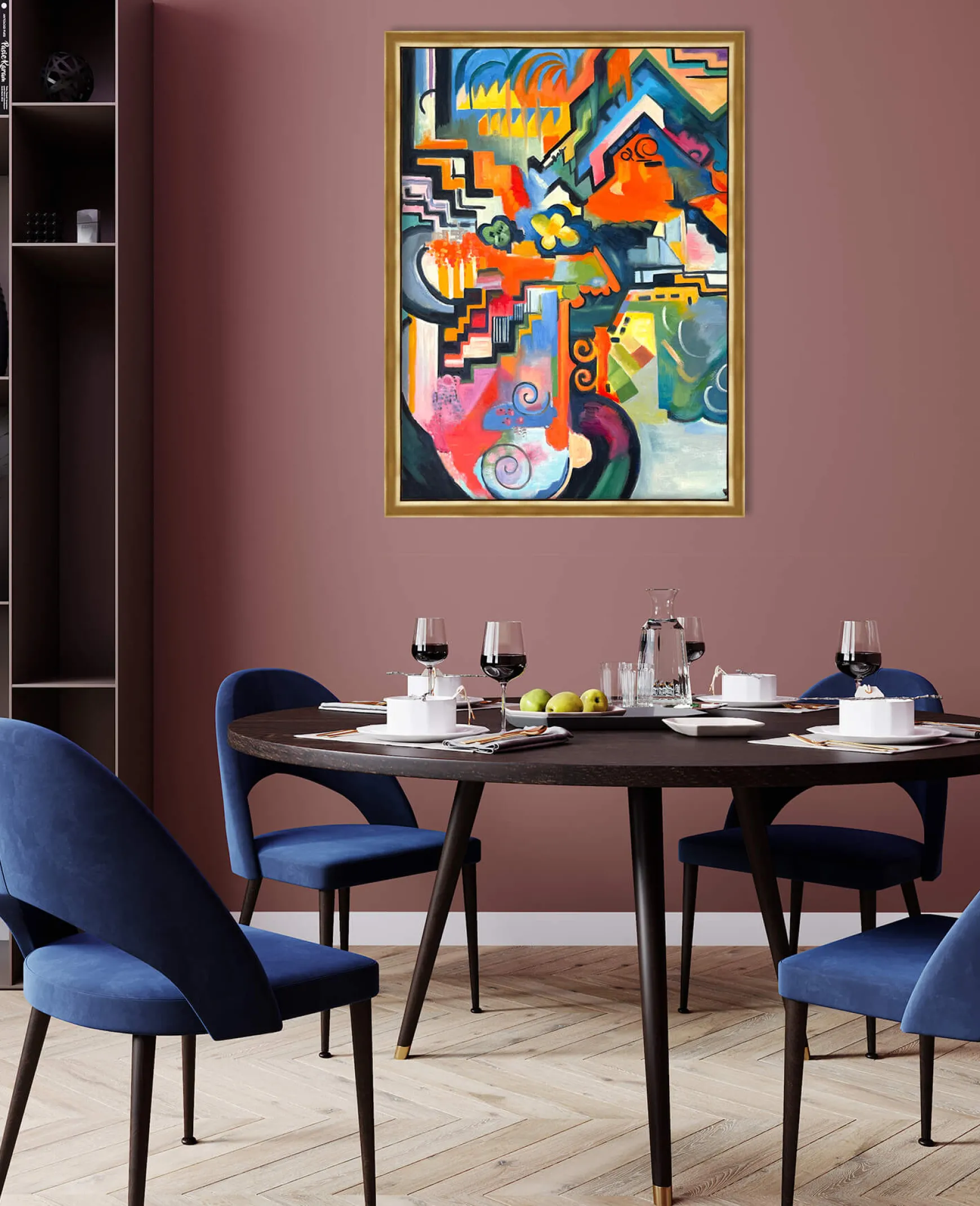 Galerie Mont Macke<Composition colorée hommage à Bach - August Macke