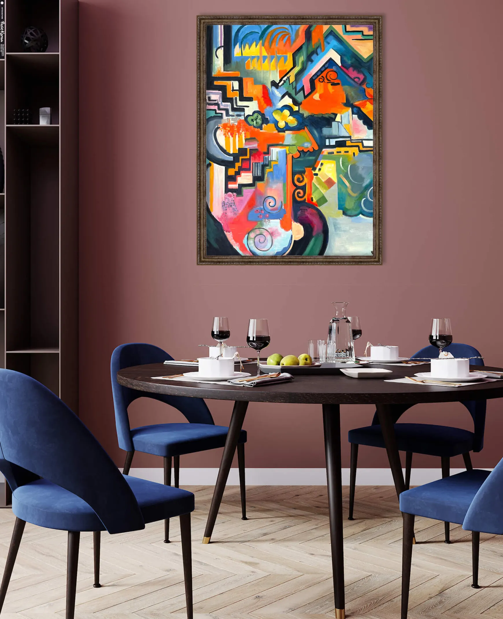 Galerie Mont Macke<Composition colorée hommage à Bach - August Macke