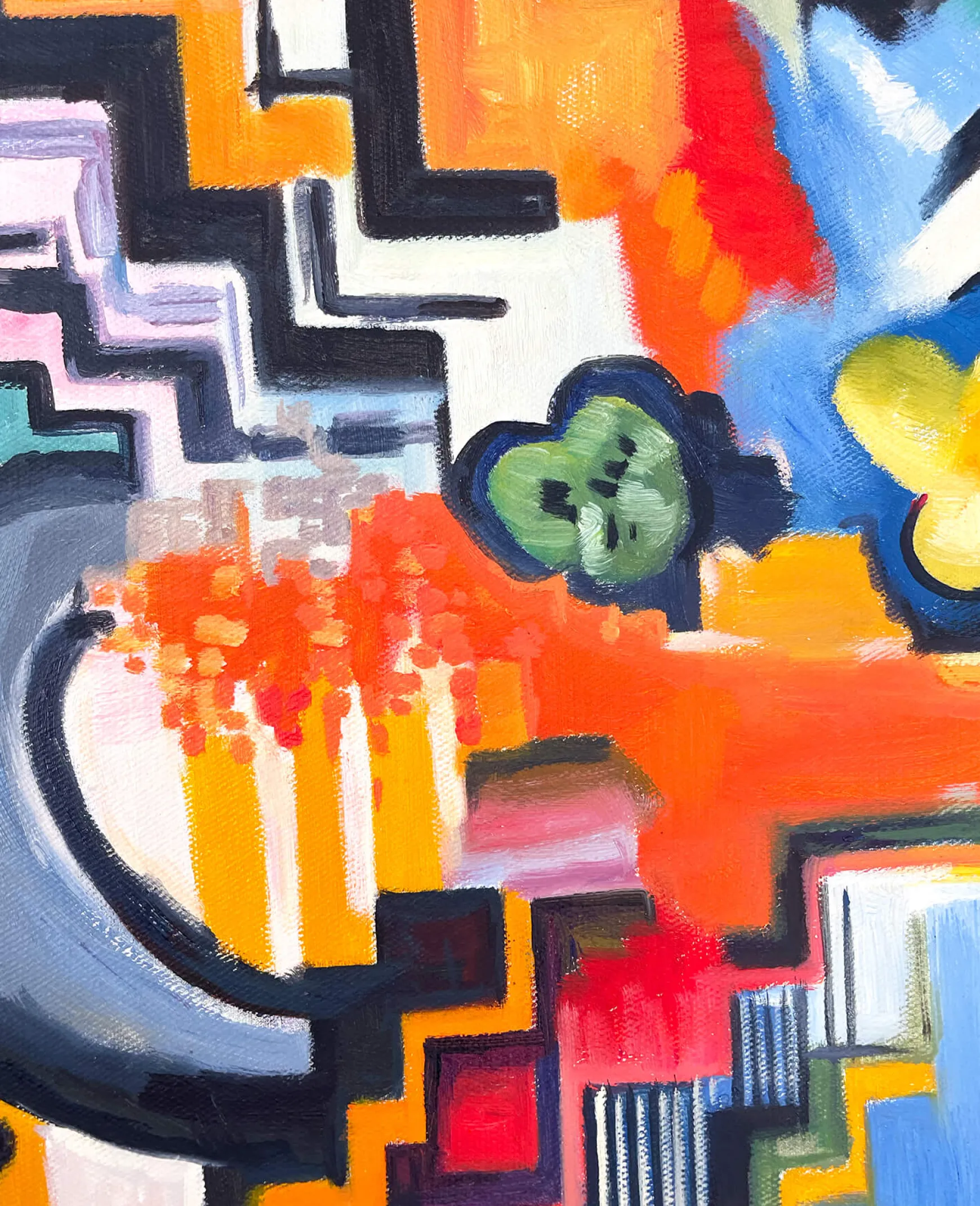 Galerie Mont Macke<Composition colorée hommage à Bach - August Macke