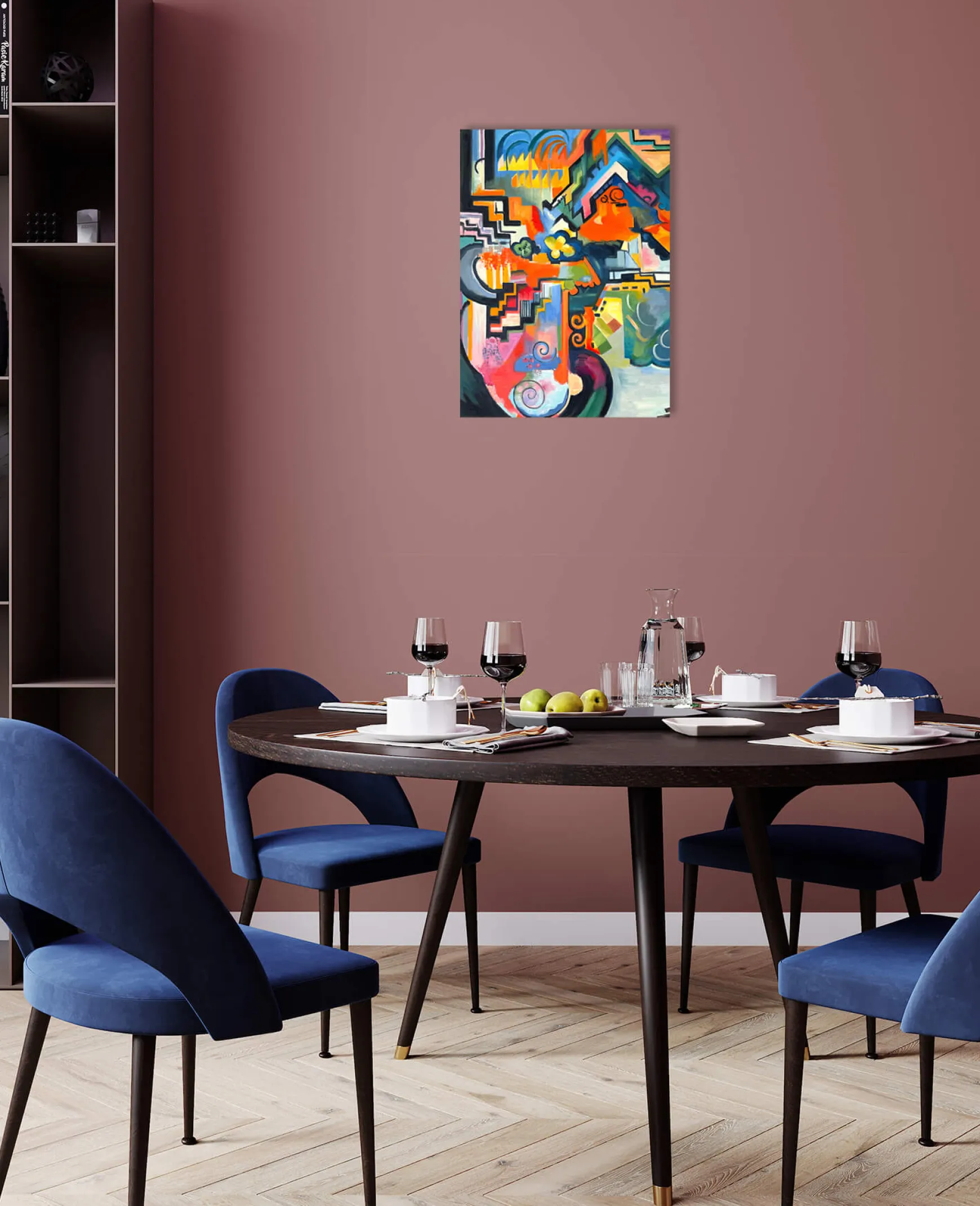 Galerie Mont Macke<Composition colorée hommage à Bach - August Macke