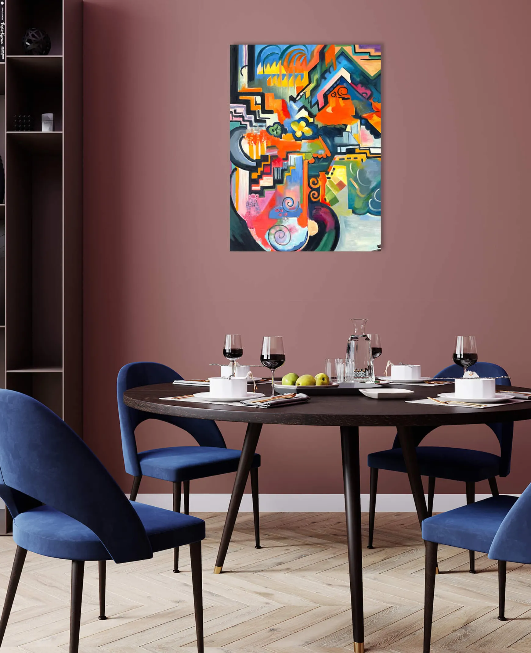 Galerie Mont Macke<Composition colorée hommage à Bach - August Macke