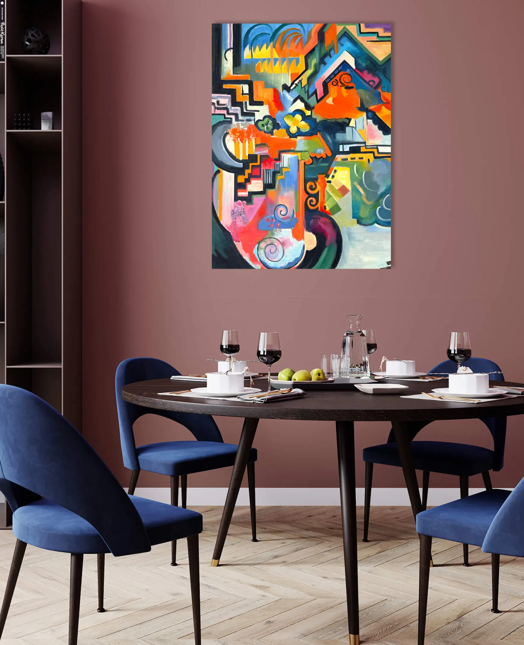 Galerie Mont Macke<Composition colorée hommage à Bach - August Macke