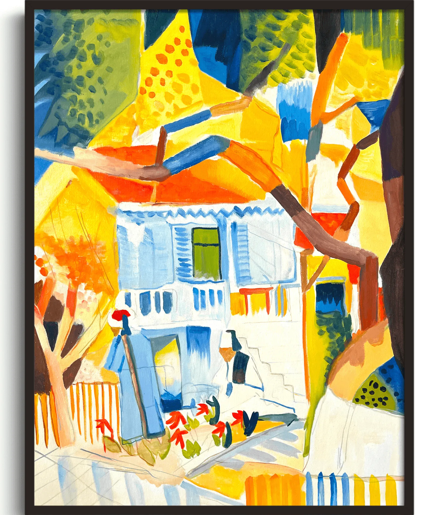 Galerie Mont Macke<Cour de la maison de campagne à St. Germain - August Macke