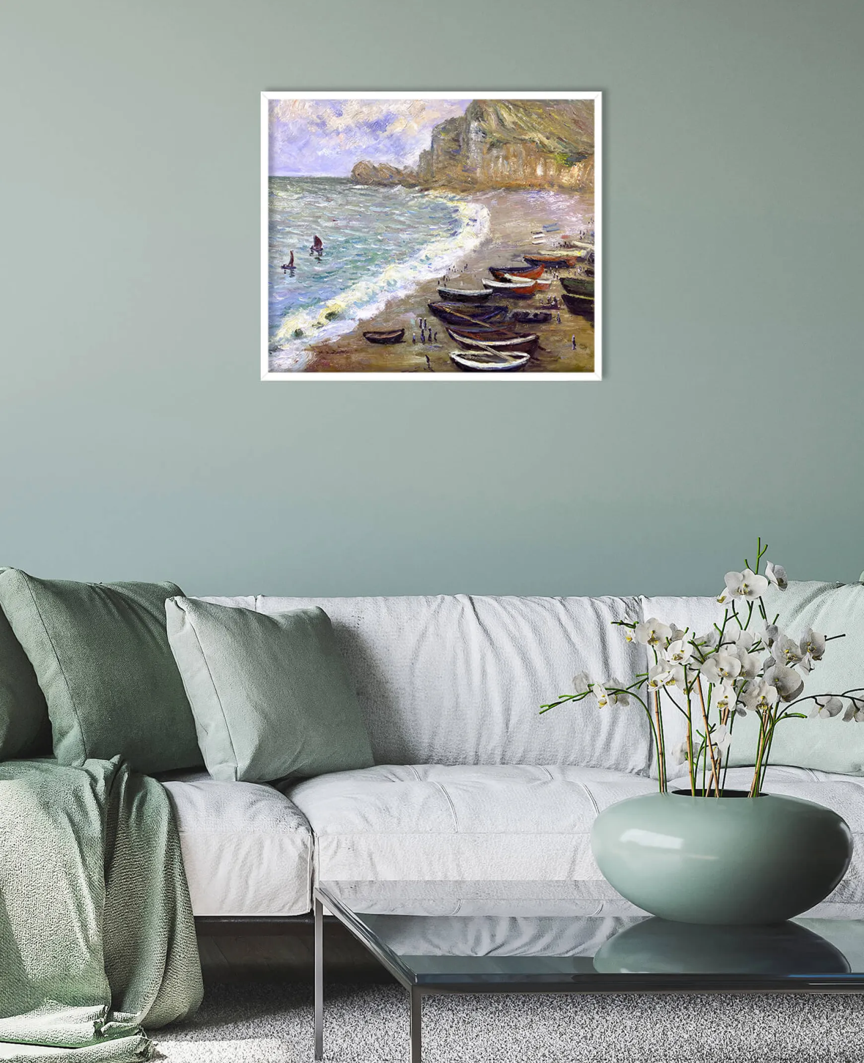Galerie Mont Monet<Etretat : la plage et la porte d'Amont - Claude Monet