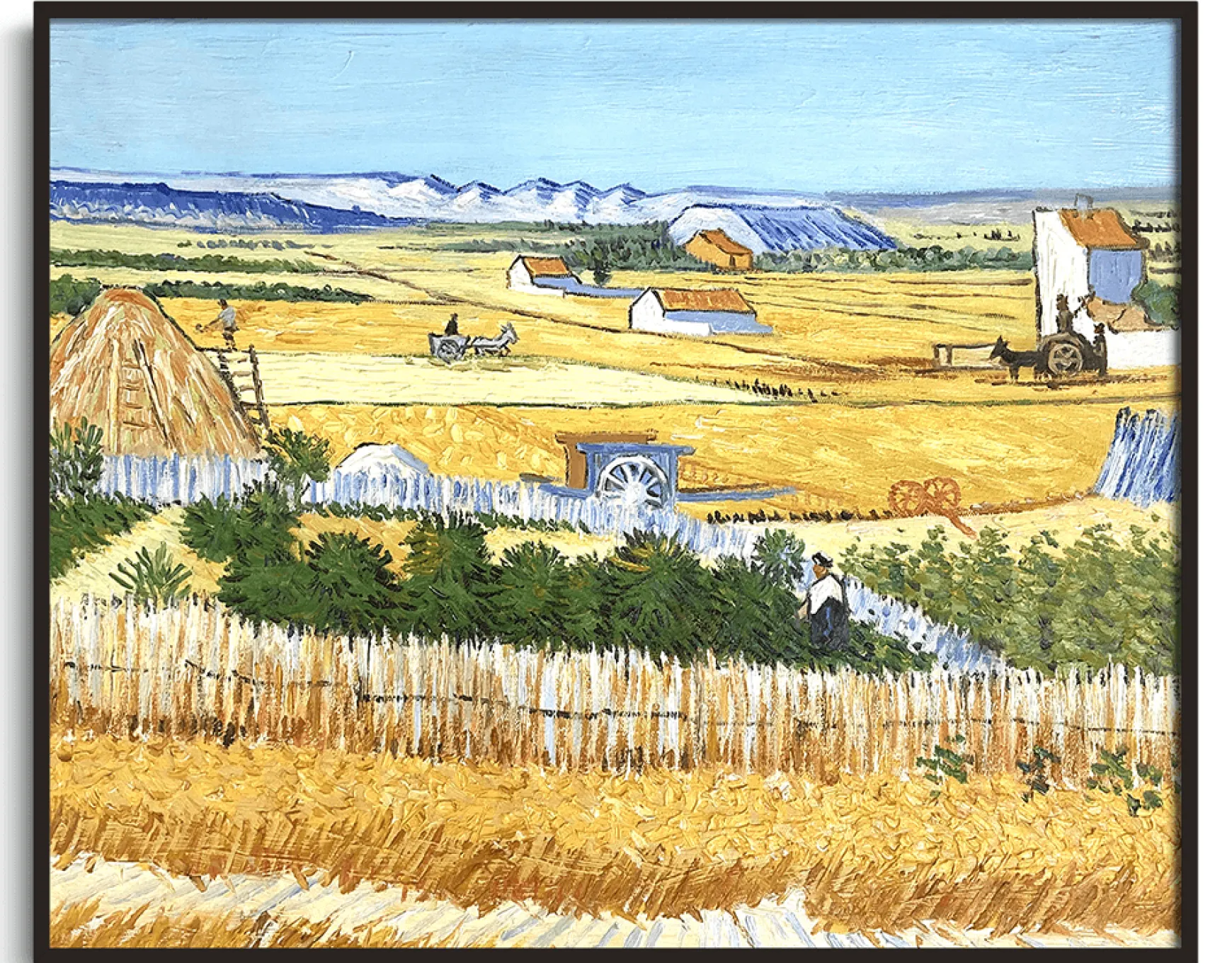 Galerie Mont Van Gogh<La Moisson à La Crau, avec Montmajour dans le Fond - Vincent Van Gogh