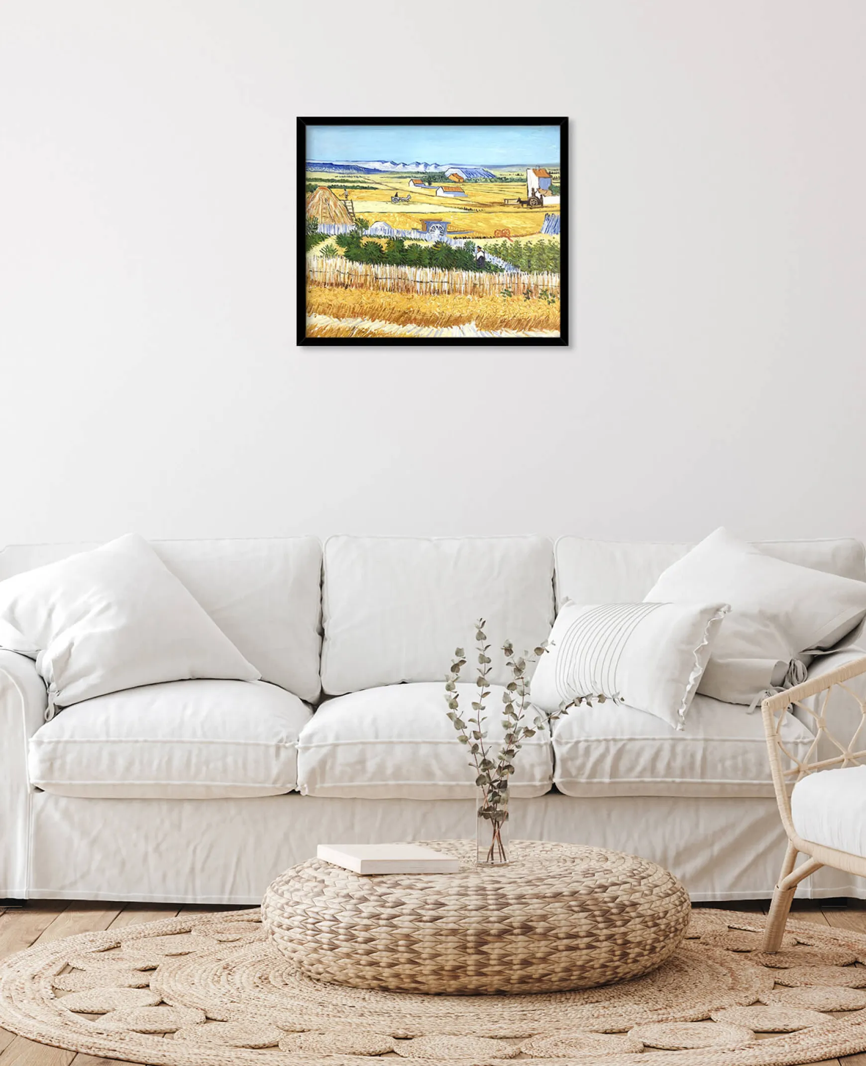 Galerie Mont Van Gogh<La Moisson à La Crau, avec Montmajour dans le Fond - Vincent Van Gogh