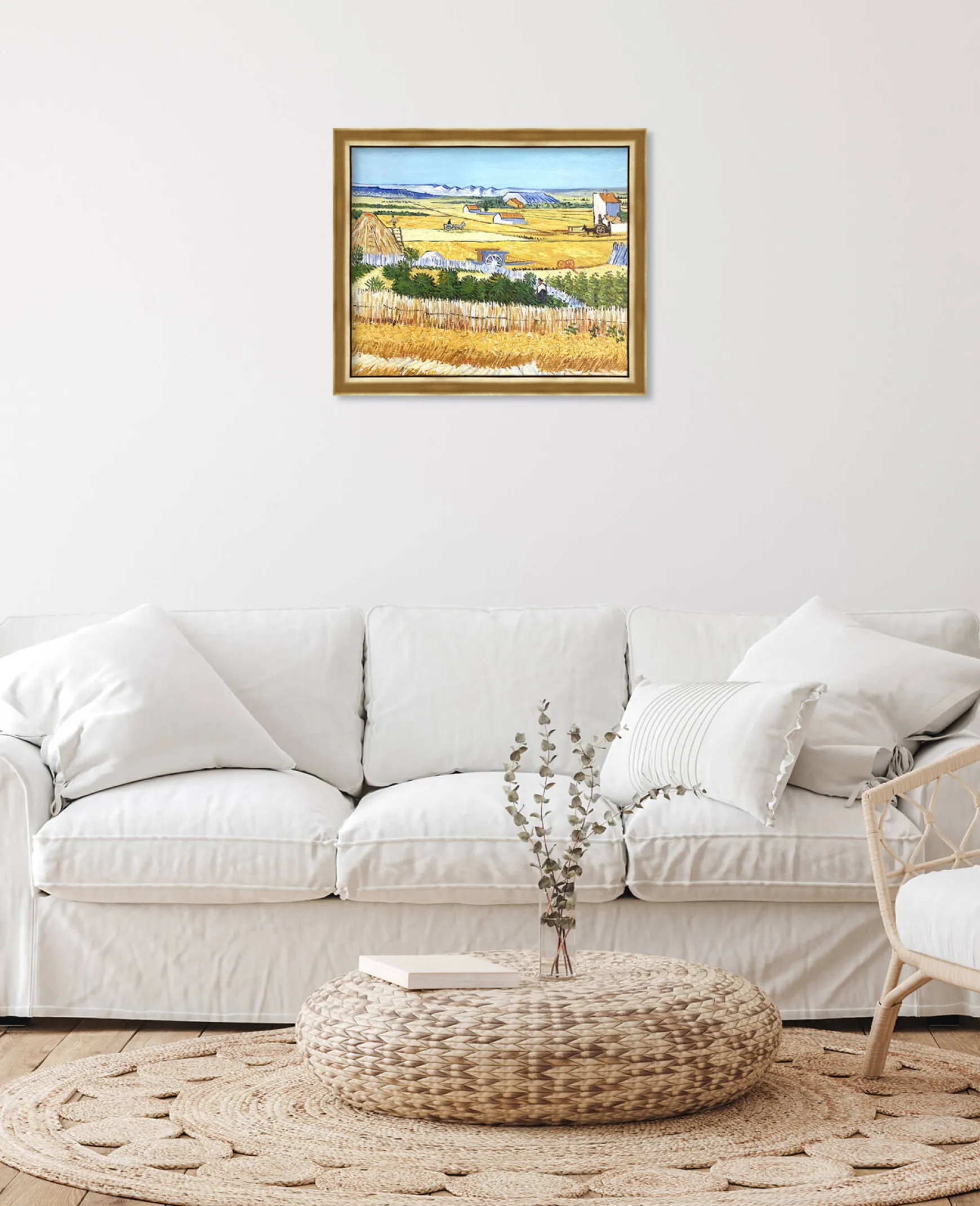 Galerie Mont Van Gogh<La Moisson à La Crau, avec Montmajour dans le Fond - Vincent Van Gogh