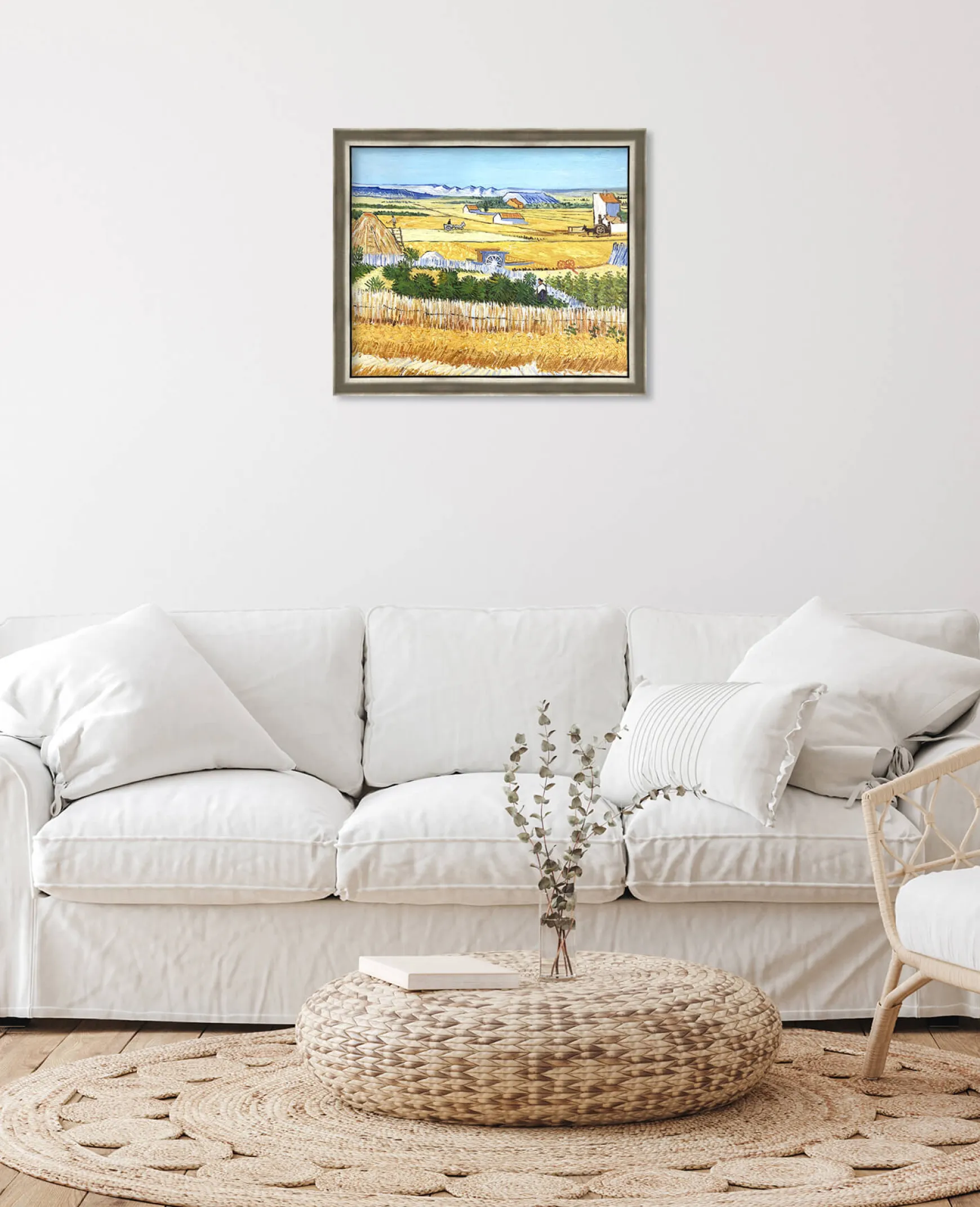 Galerie Mont Van Gogh<La Moisson à La Crau, avec Montmajour dans le Fond - Vincent Van Gogh