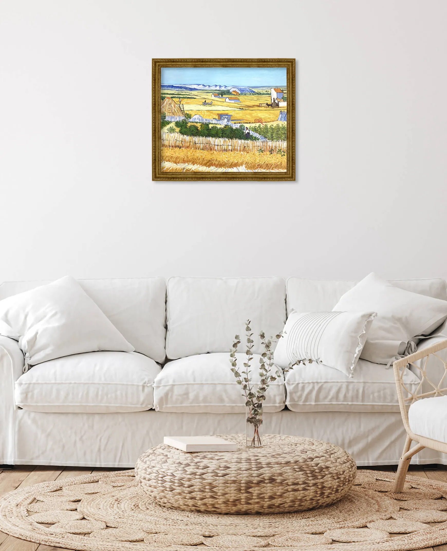 Galerie Mont Van Gogh<La Moisson à La Crau, avec Montmajour dans le Fond - Vincent Van Gogh