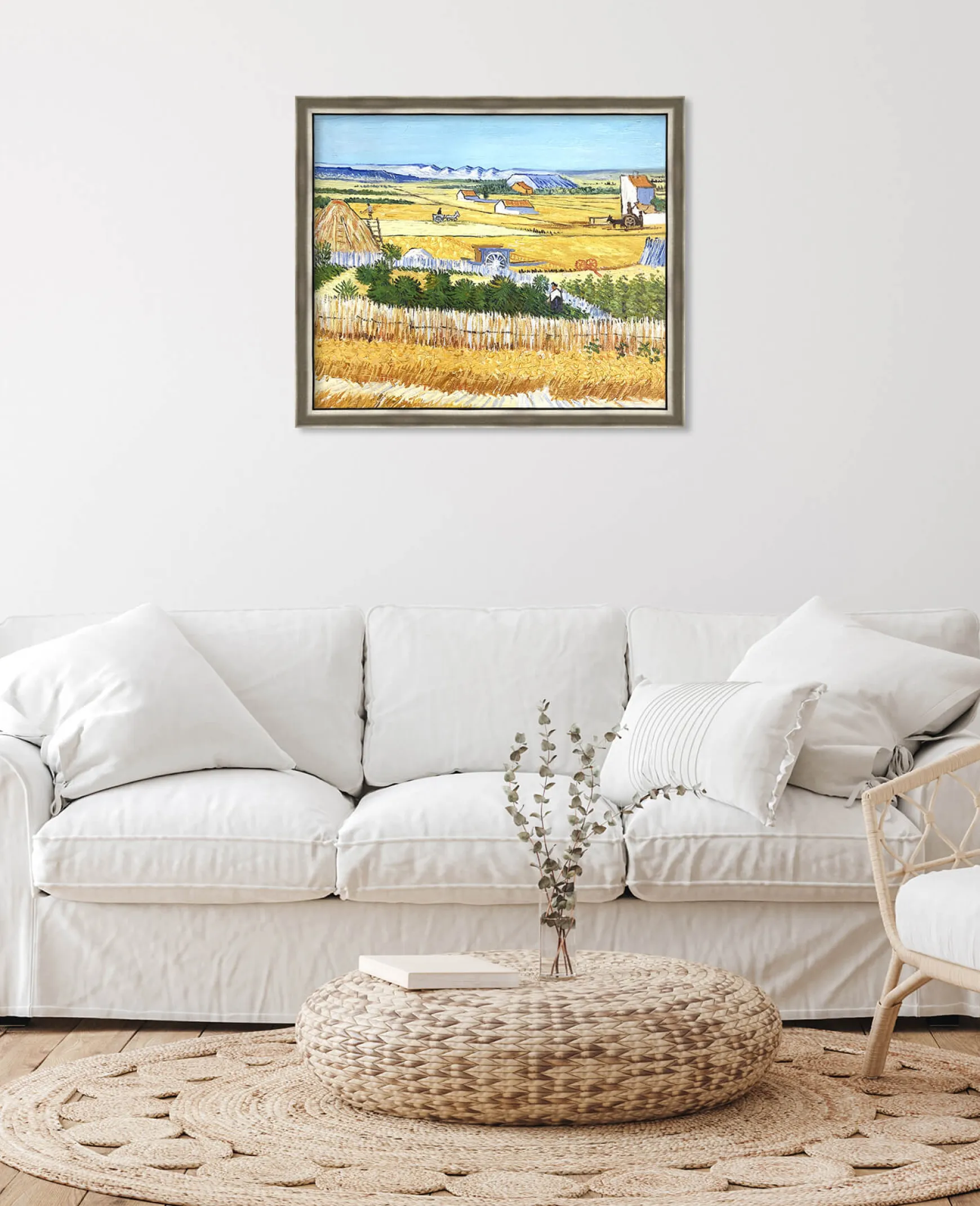 Galerie Mont Van Gogh<La Moisson à La Crau, avec Montmajour dans le Fond - Vincent Van Gogh