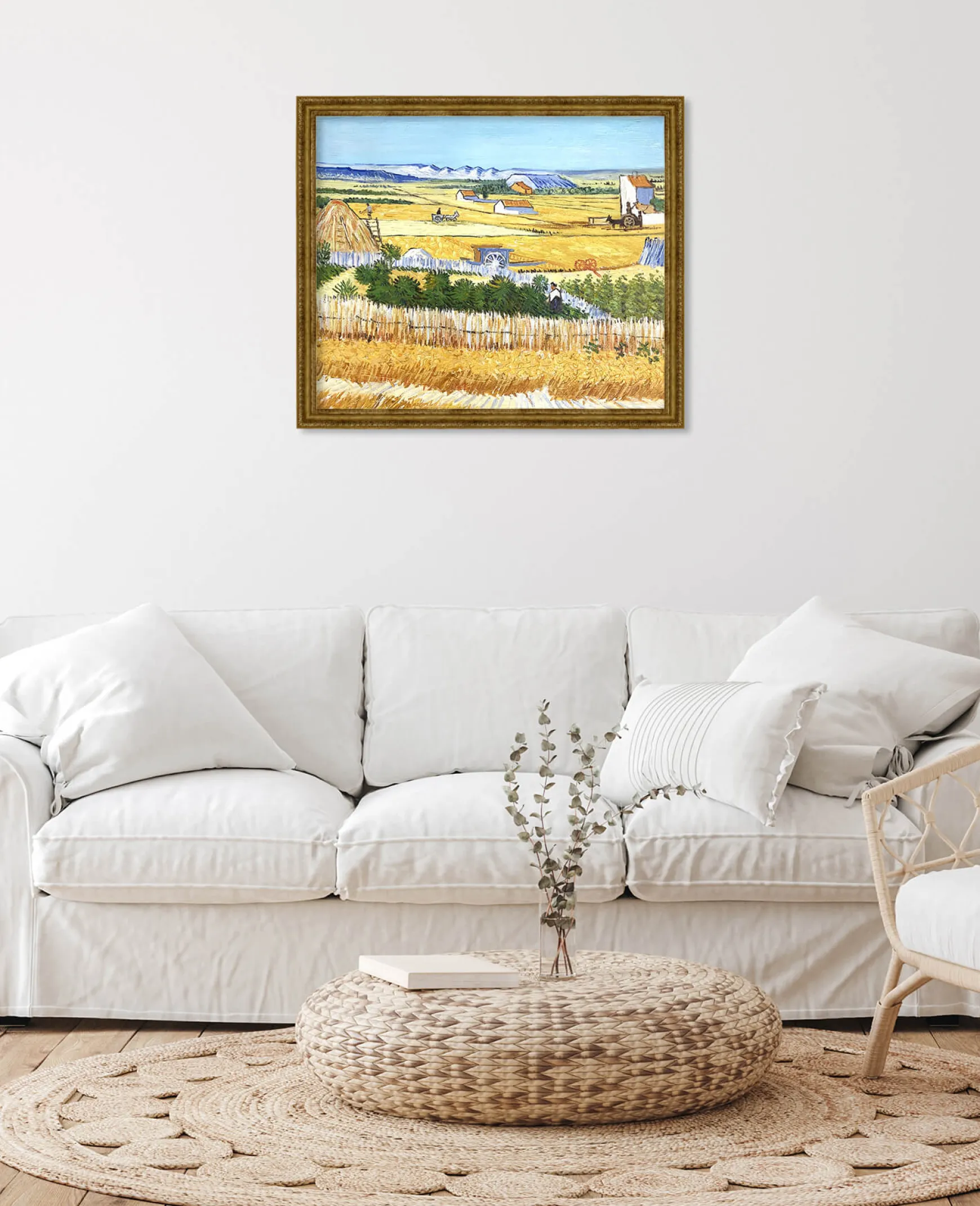 Galerie Mont Van Gogh<La Moisson à La Crau, avec Montmajour dans le Fond - Vincent Van Gogh