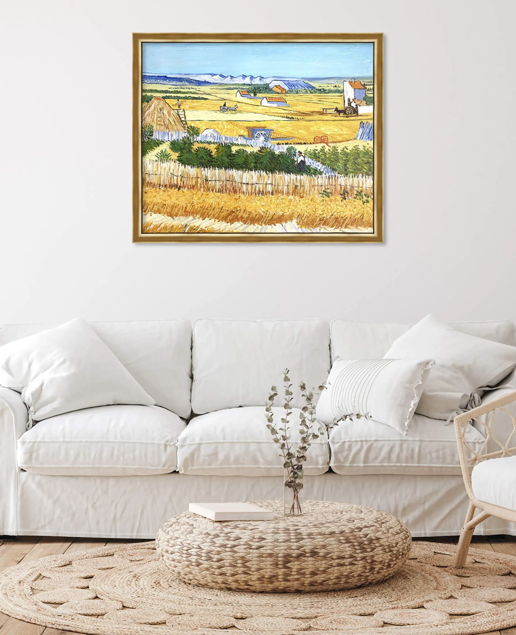 Galerie Mont Van Gogh<La Moisson à La Crau, avec Montmajour dans le Fond - Vincent Van Gogh