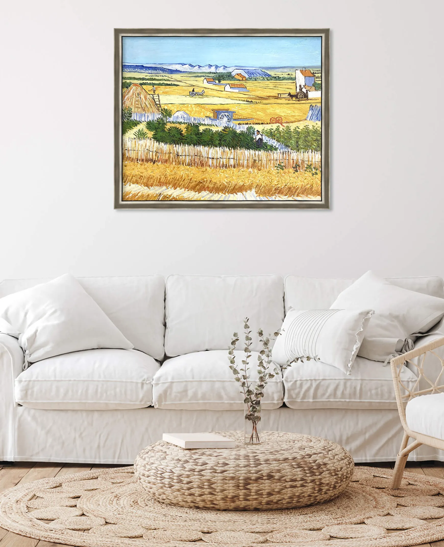 Galerie Mont Van Gogh<La Moisson à La Crau, avec Montmajour dans le Fond - Vincent Van Gogh