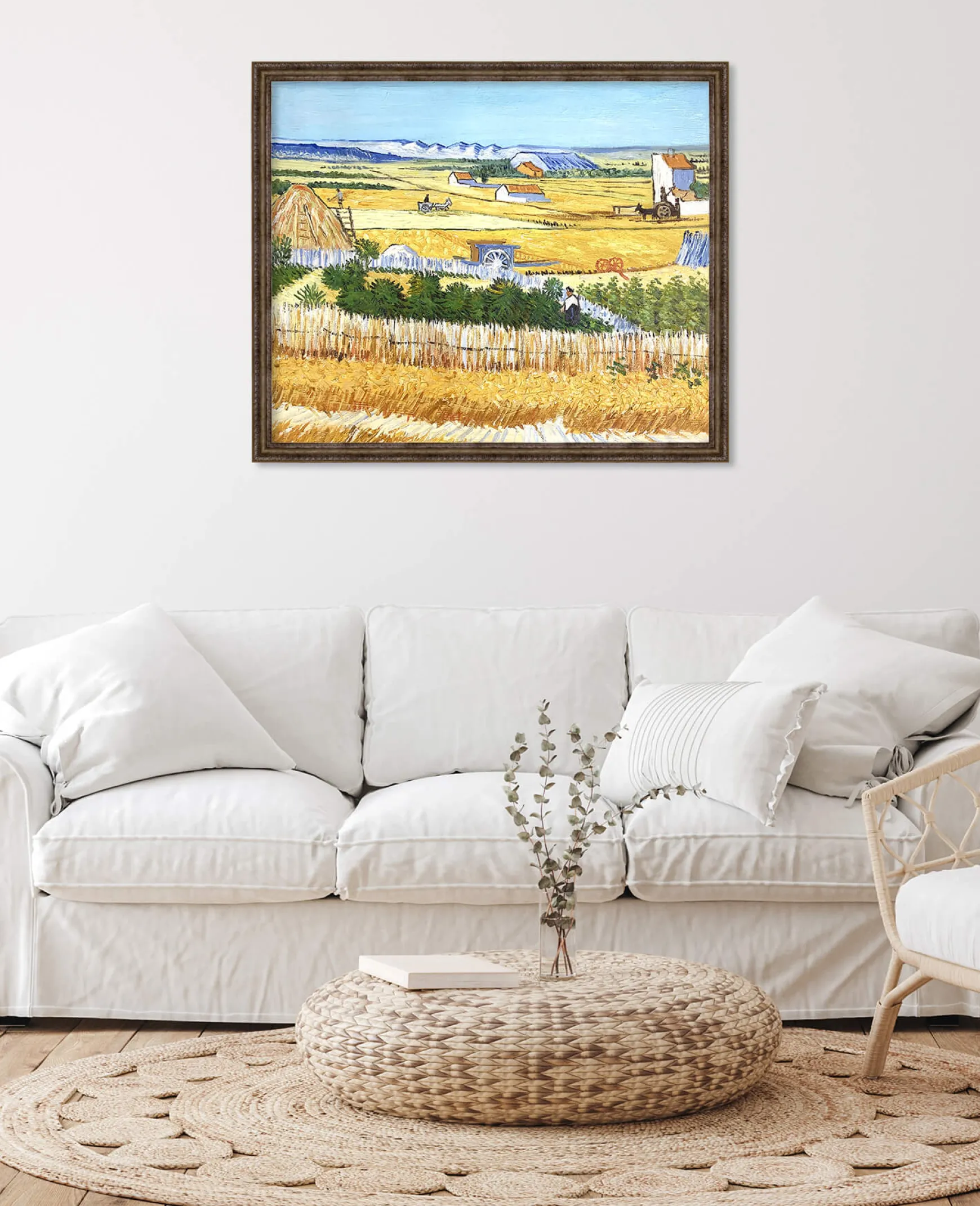 Galerie Mont Van Gogh<La Moisson à La Crau, avec Montmajour dans le Fond - Vincent Van Gogh