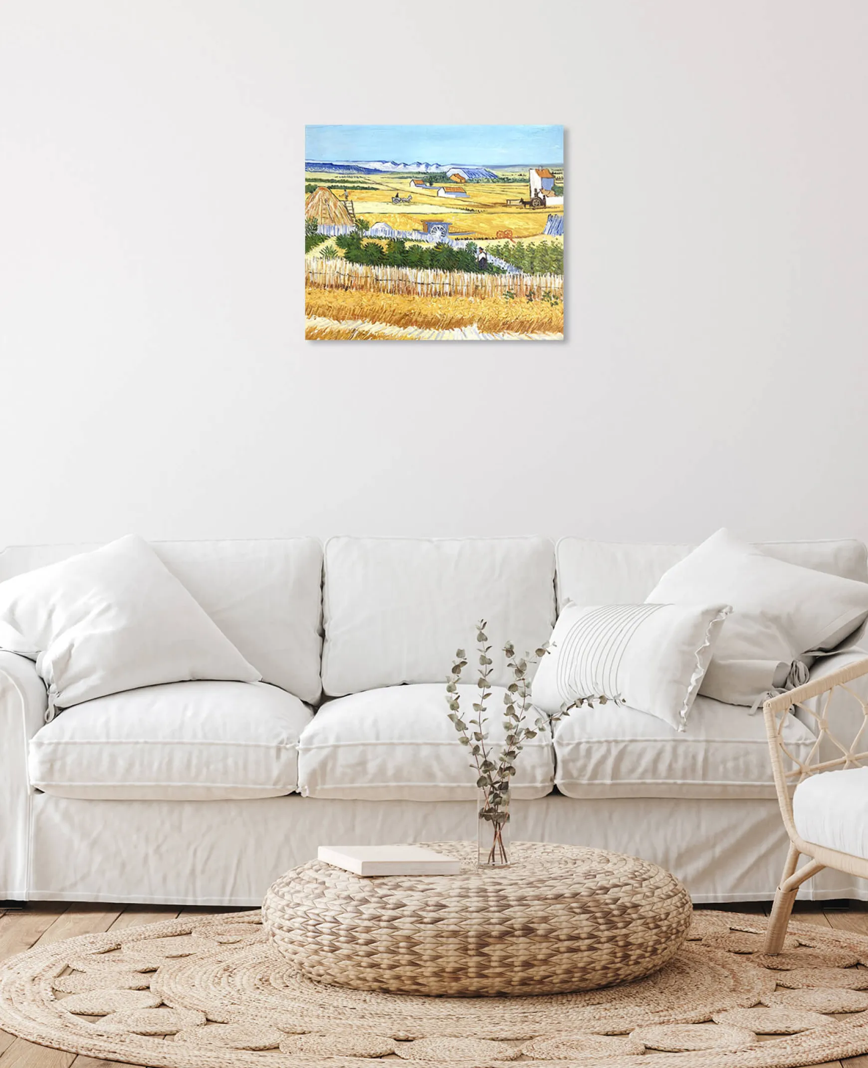 Galerie Mont Van Gogh<La Moisson à La Crau, avec Montmajour dans le Fond - Vincent Van Gogh