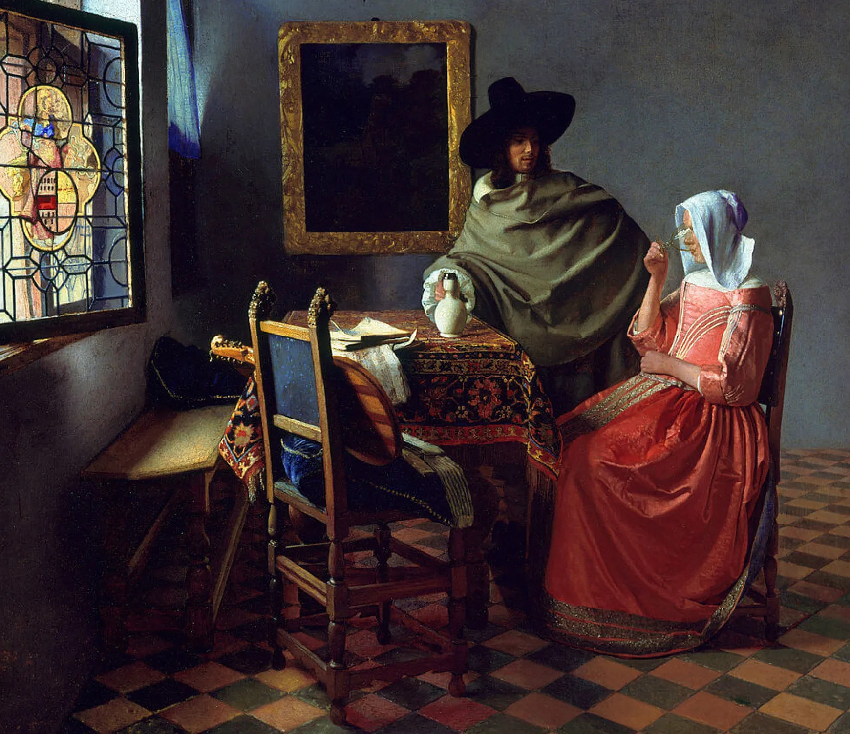Galerie Mont Vermeer<Le Verre de vin - Johannes Vermeer