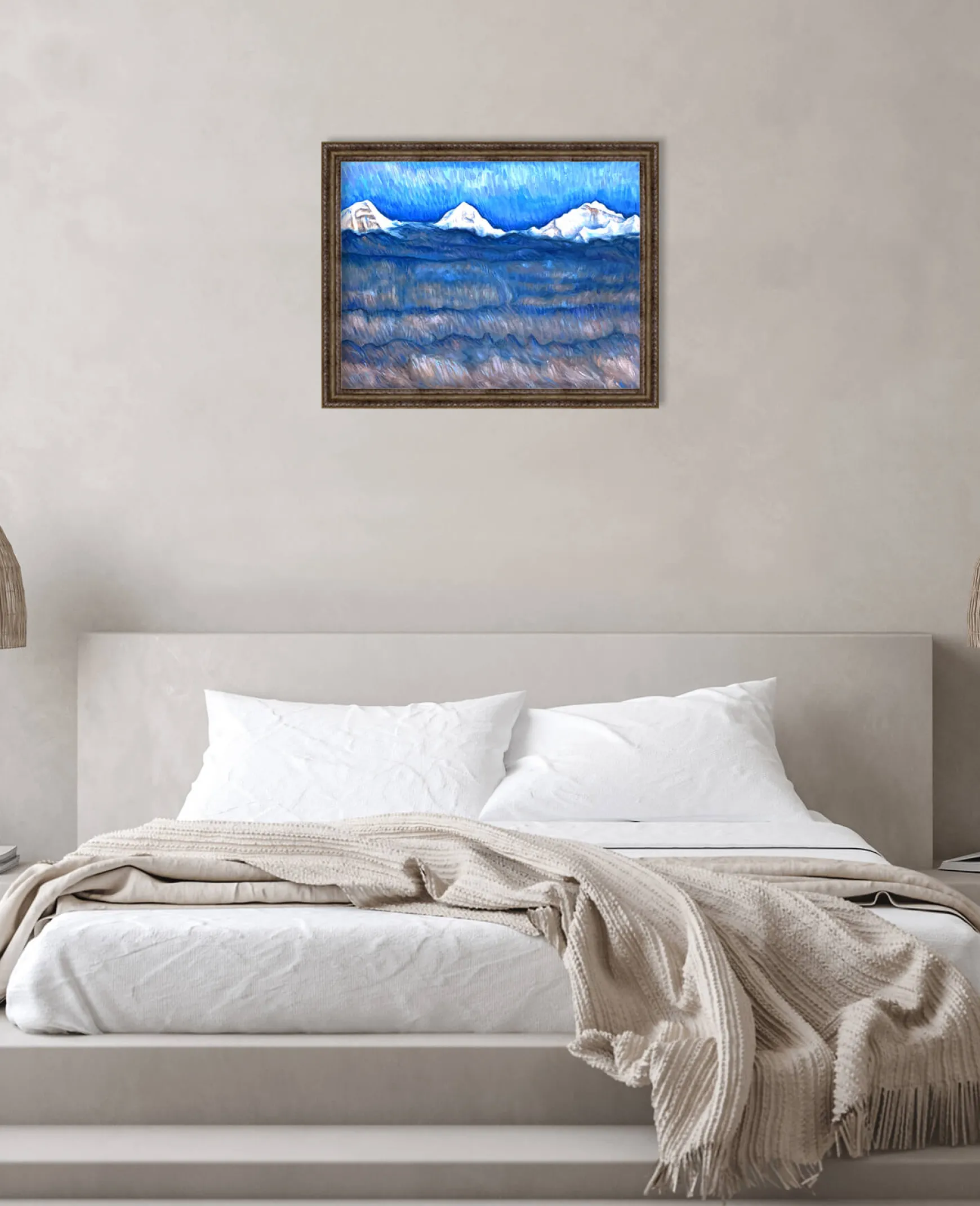 Galerie Mont Hodler<L'Eiger, le Mönch et la Jungfrau au-dessus de la mer de brouillard - Ferdinand Hodler