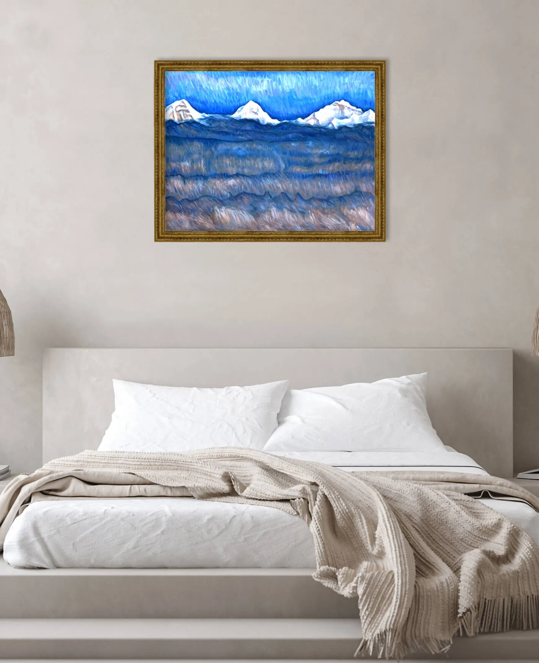 Galerie Mont Hodler<L'Eiger, le Mönch et la Jungfrau au-dessus de la mer de brouillard - Ferdinand Hodler