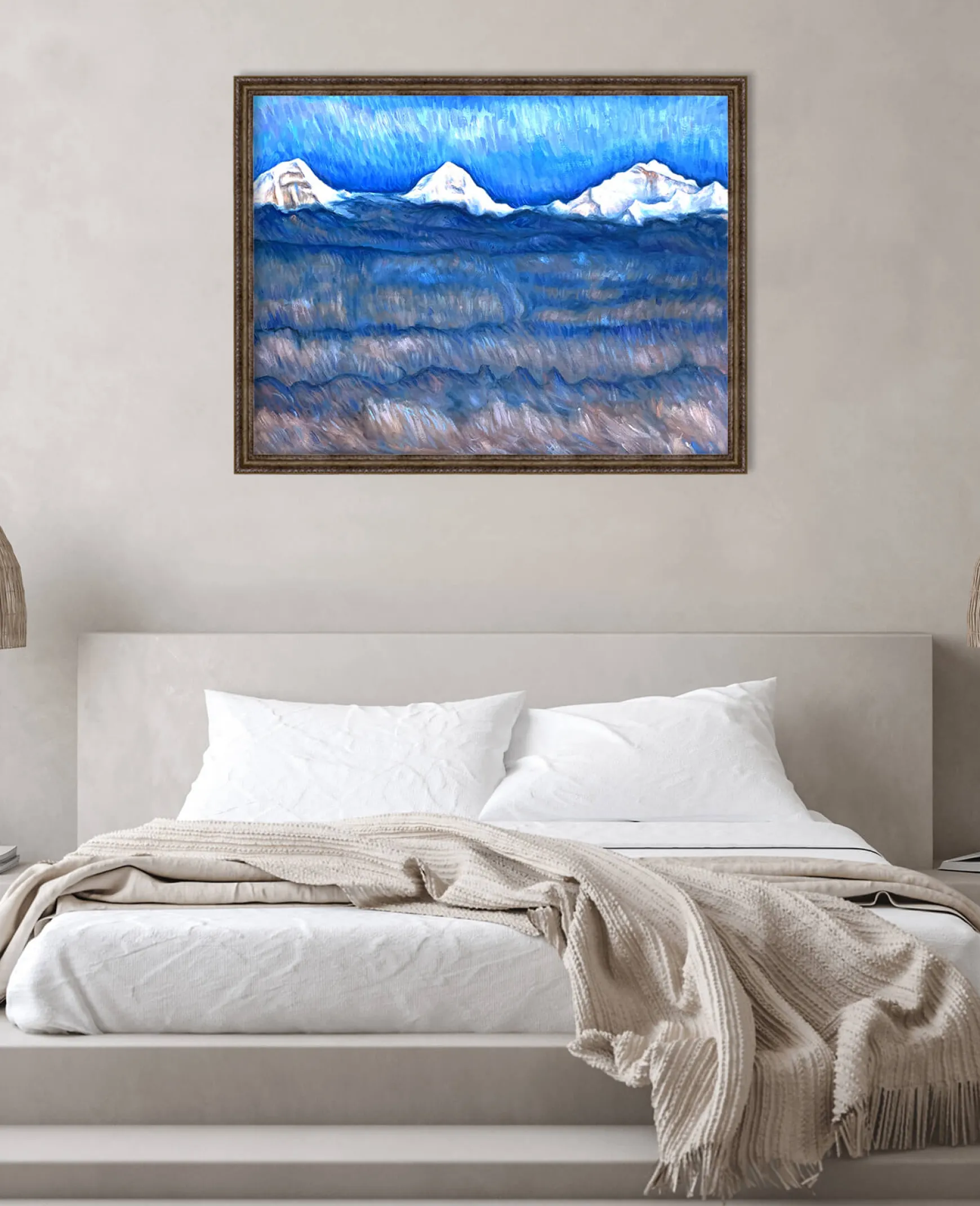 Galerie Mont Hodler<L'Eiger, le Mönch et la Jungfrau au-dessus de la mer de brouillard - Ferdinand Hodler