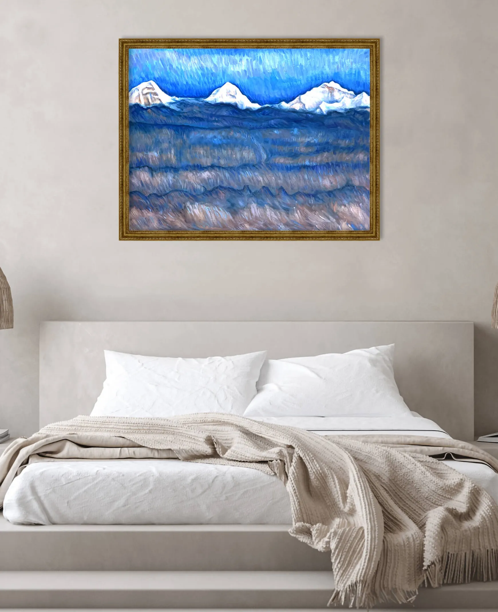 Galerie Mont Hodler<L'Eiger, le Mönch et la Jungfrau au-dessus de la mer de brouillard - Ferdinand Hodler