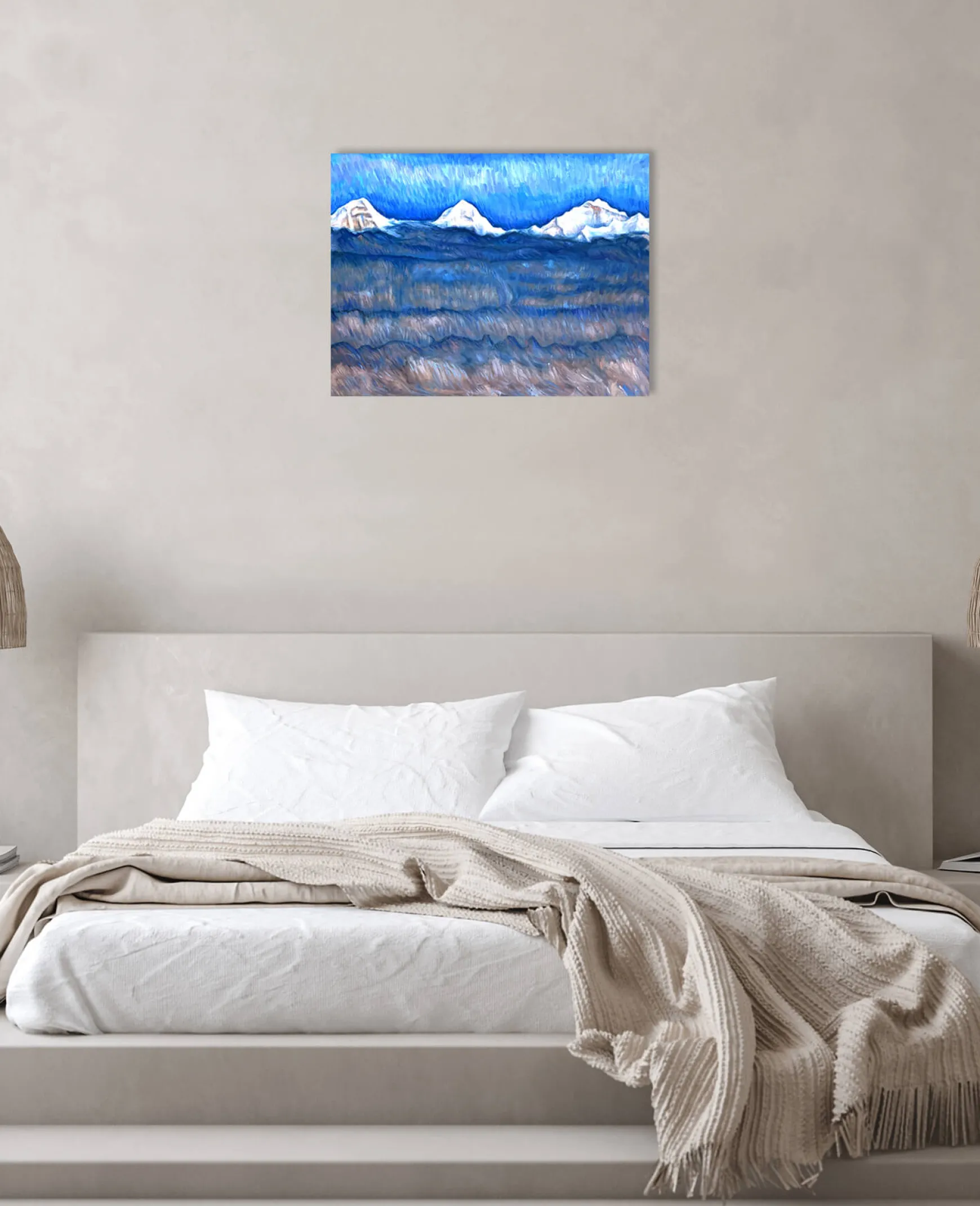 Galerie Mont Hodler<L'Eiger, le Mönch et la Jungfrau au-dessus de la mer de brouillard - Ferdinand Hodler