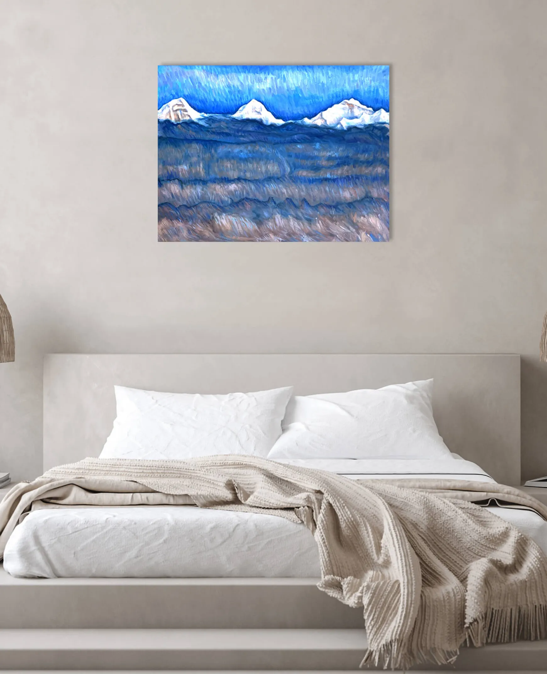 Galerie Mont Hodler<L'Eiger, le Mönch et la Jungfrau au-dessus de la mer de brouillard - Ferdinand Hodler
