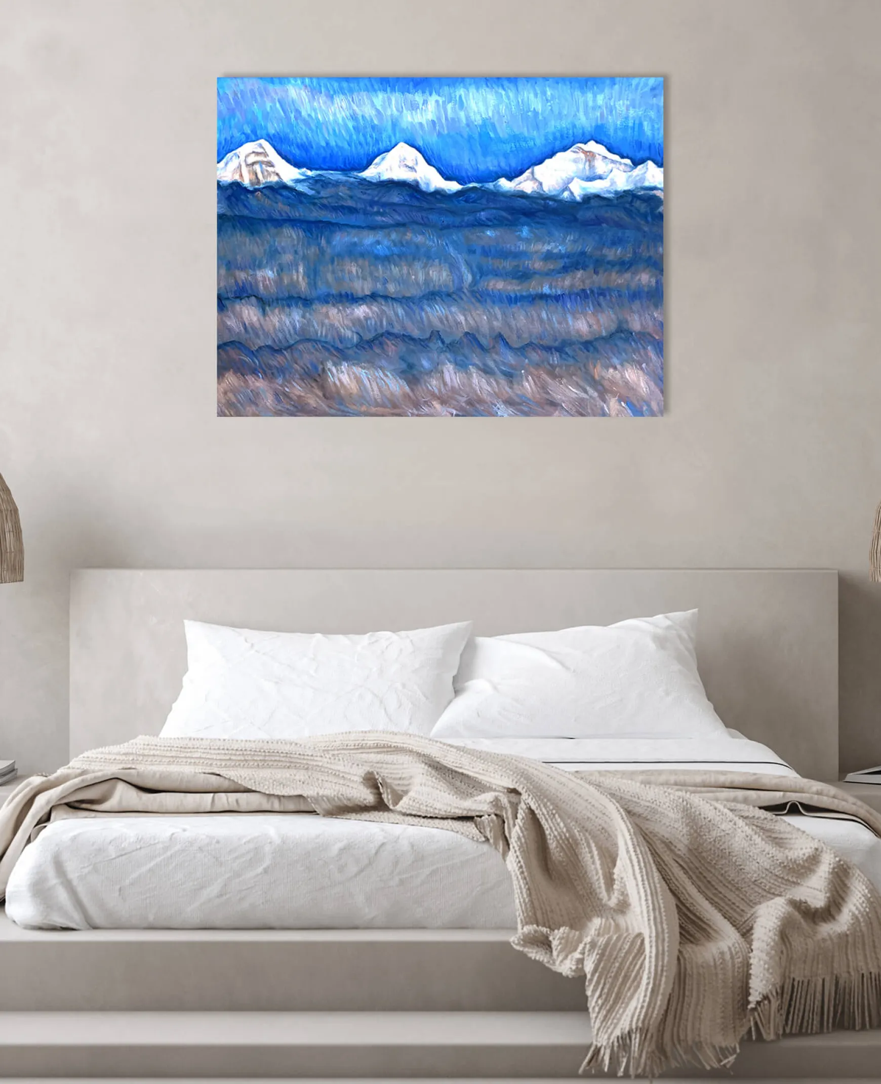 Galerie Mont Hodler<L'Eiger, le Mönch et la Jungfrau au-dessus de la mer de brouillard - Ferdinand Hodler