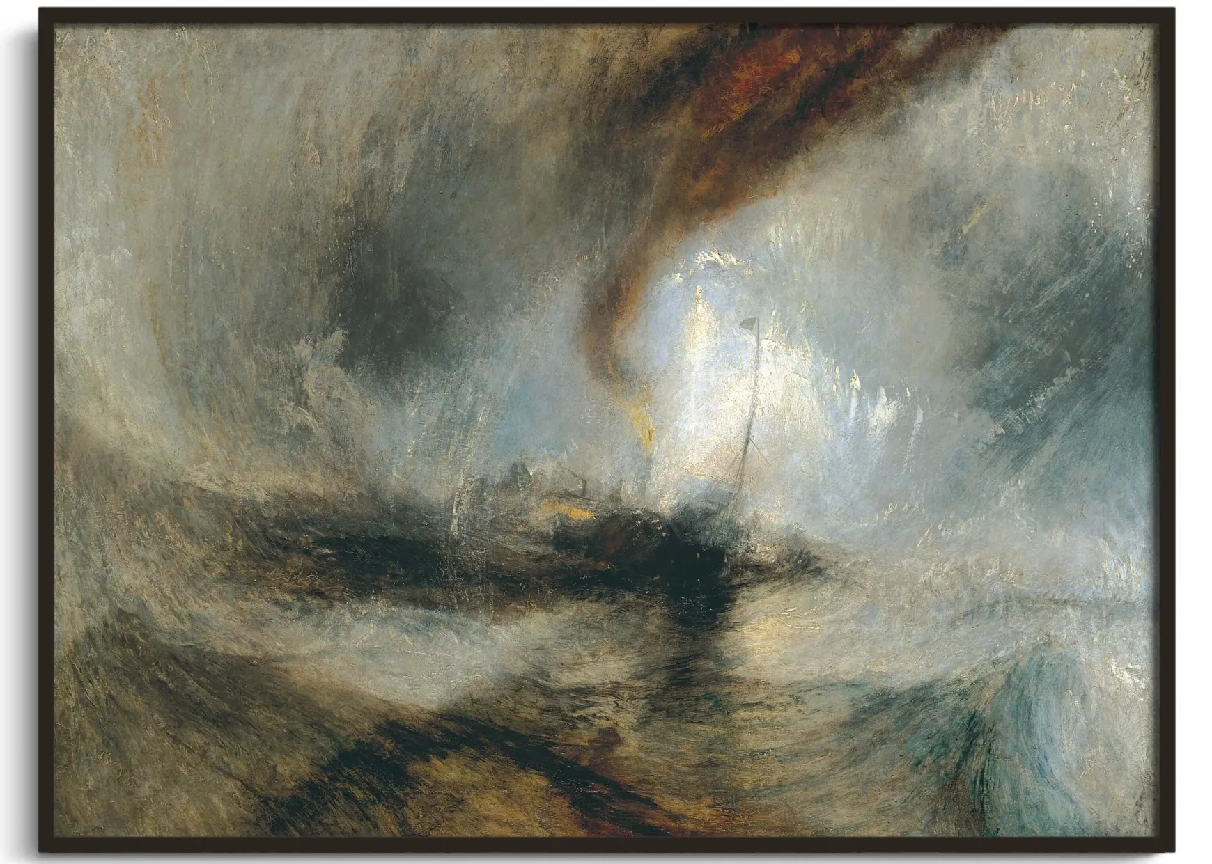 Galerie Mont Turner<Tempête de neige - Bateau à vapeur au large de l'embouchure d'un port - William Turner