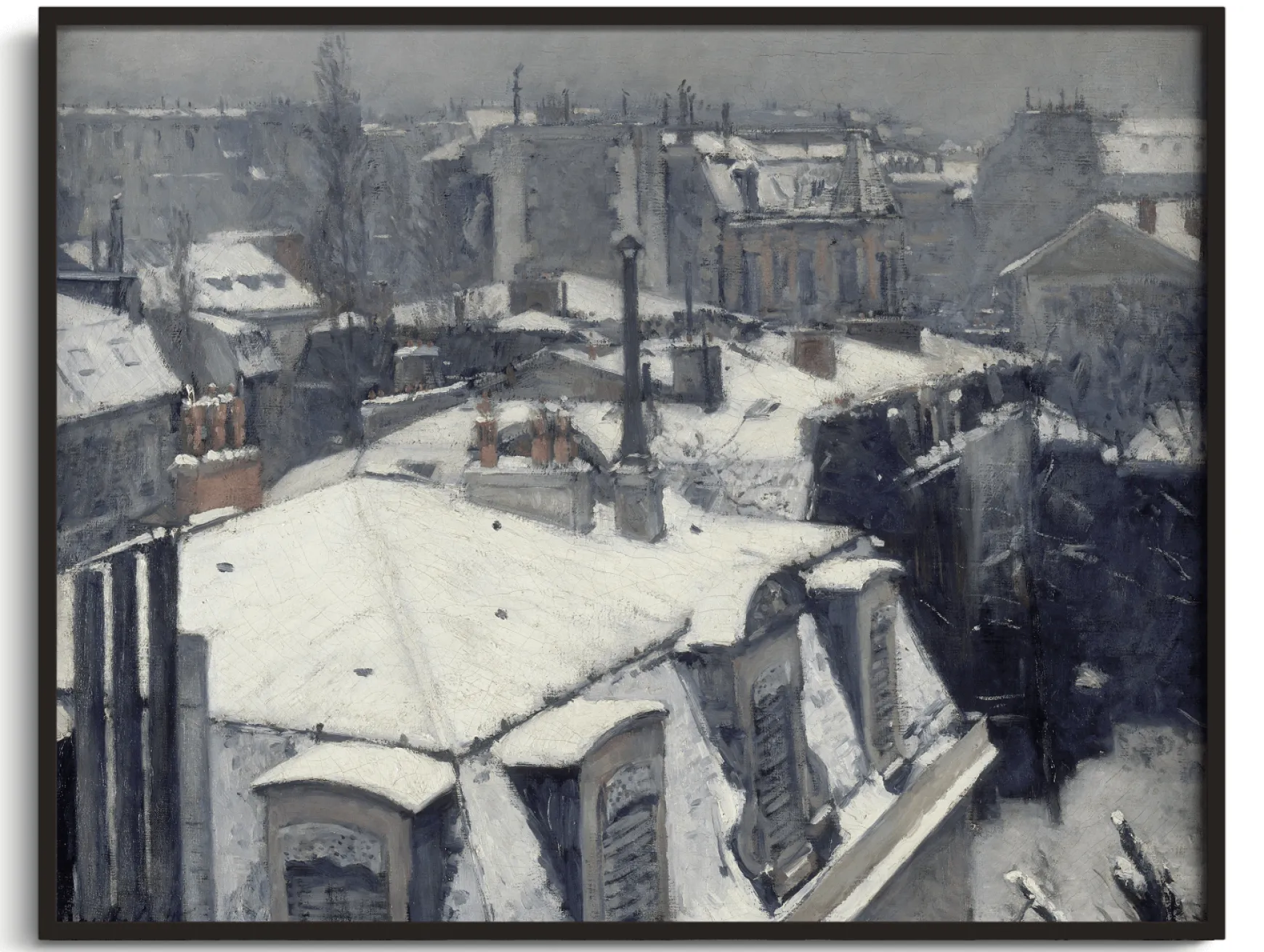 Galerie Mont Caillebotte<Vue de toits (Effet de neige) - Gustave Caillebotte